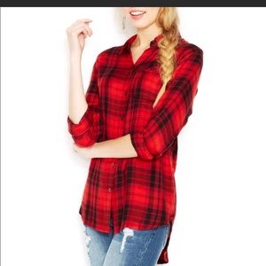 Lucky Brand red plaid shirt